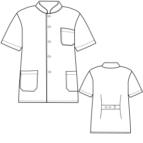 Patron ropa, Fashion sewing pattern, molde confeccion, patronesymoldes.com Scrub Dentist 2828 UNIFORMS Jackets